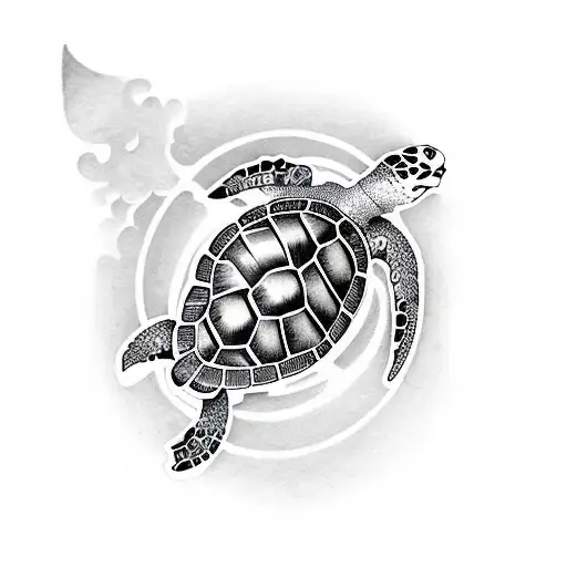 sea turtle tattoo design idea