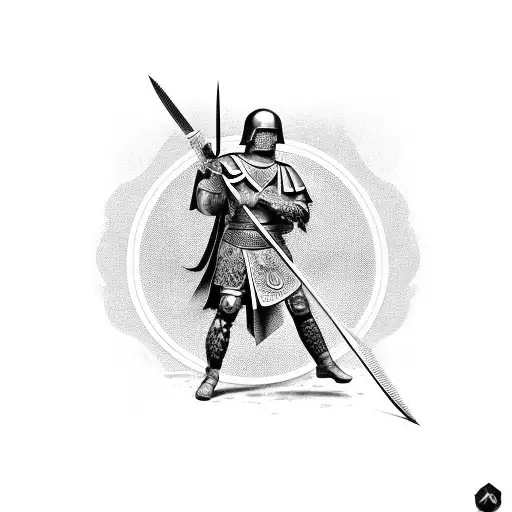 roman soldier tattoo design idea