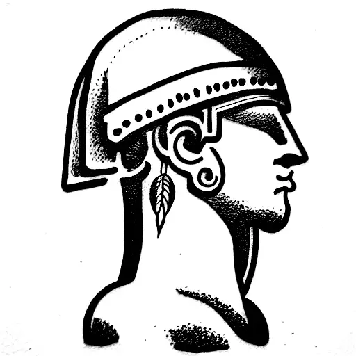 roman soldier tattoo design idea