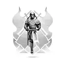 roman soldier tattoo design idea