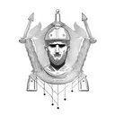 roman soldier tattoo design idea