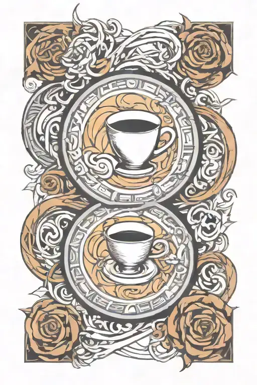Dave Matthews band coffee rings intertwined tattoo design idea