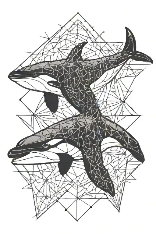 killer whale tattoo design idea