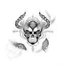 psicodelic scorpio tattoo design idea