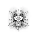 psicodelic scorpio tattoo design idea