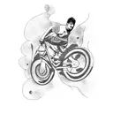 Neymar performing a bicycle kick tattoo design idea