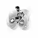 Neymar performing a bicycle kick tattoo design idea