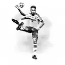 Neymar performing a bicycle kick tattoo design idea