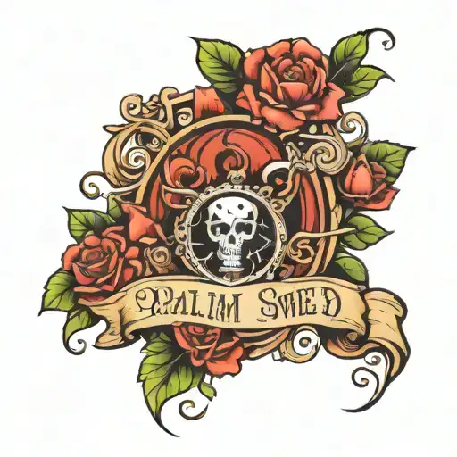 psalm 23:4 tattoo design idea