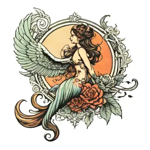 full back tattoo ideas for women with earth goddess Virgo sign tattoo design idea