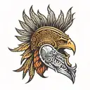 pheonix, eagle, lion, spartan helmet, gladiator tattoo design idea