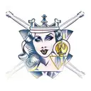 chess piece queen tattoo design idea