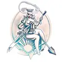 chess piece queen tattoo design idea