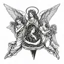 3 Angels tattoo design idea