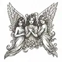 3 Angels tattoo design idea