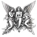 3 Angels tattoo design idea