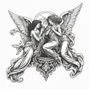 3 Angels tattoo design idea