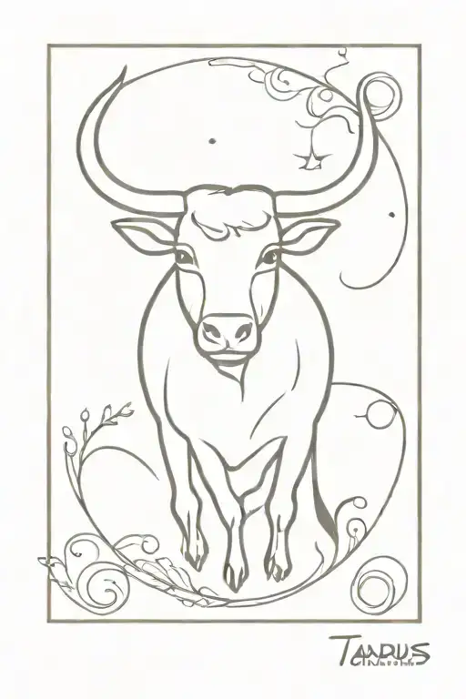 taurus zodiac sign tattoo design idea