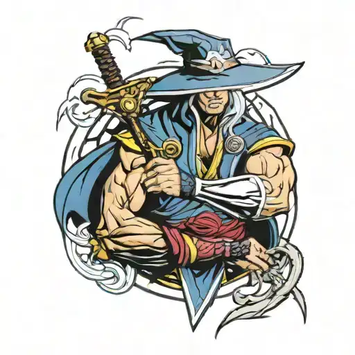 raiden mortal kombat vs thor lightnight tattoo design idea
