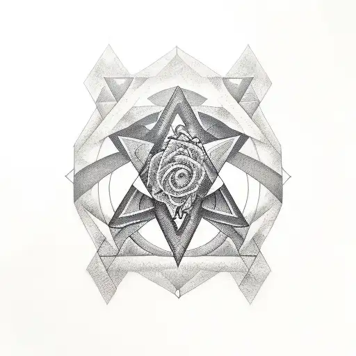 Erdtree in avatar with triangle tattoo design idea