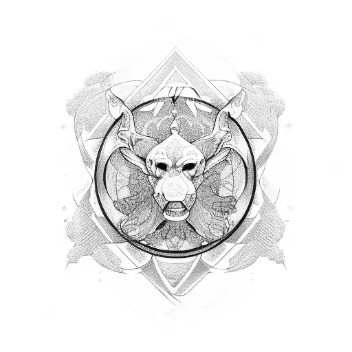 alpha and omega  tattoo design idea