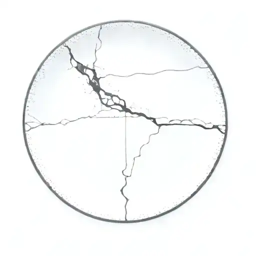 Kintsugi plate tattoo design idea