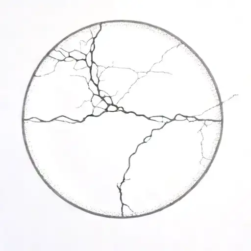 Kintsugi plate tattoo design idea