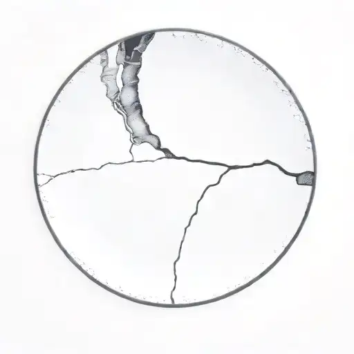 Kintsugi plate tattoo design idea