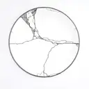 Kintsugi plate tattoo design idea