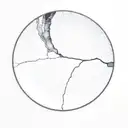 Kintsugi plate tattoo design idea