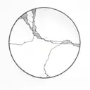 Kintsugi plate tattoo design idea