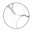 Kintsugi plate tattoo design idea