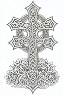 celtic cross tattoo design idea