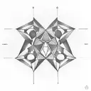 hexagon geometric lines art  tattoo design idea