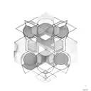 hexagon geometric lines art  tattoo design idea