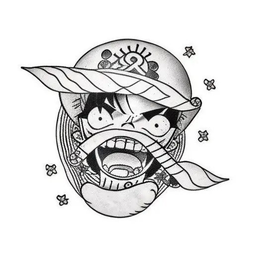 luffy one piece  tattoo design idea
