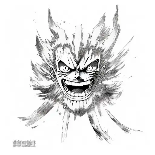 luffy gear 5 tattoo design idea
