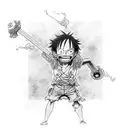 luffy one piece  tattoo design idea