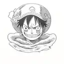 luffy one piece  tattoo design idea