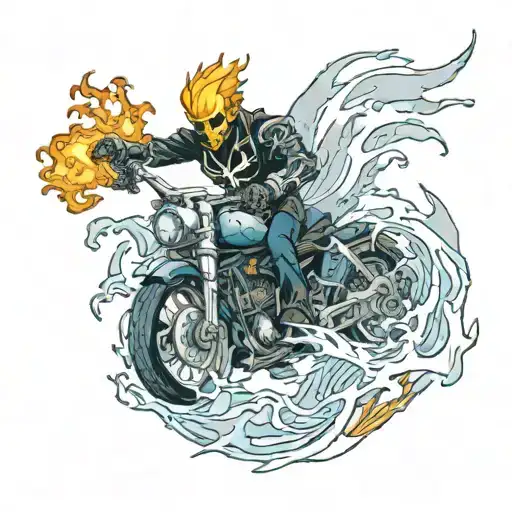 ghost rider tattoo design idea