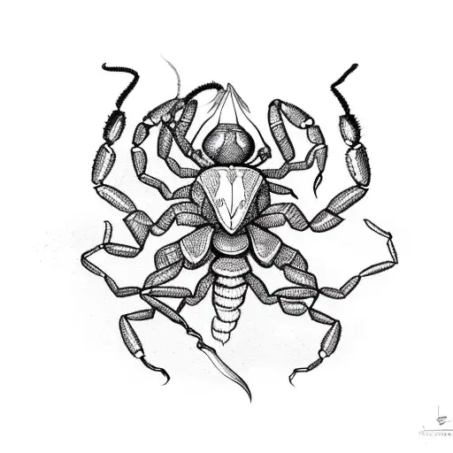 scorpion eaten by a snake tattoo design idea