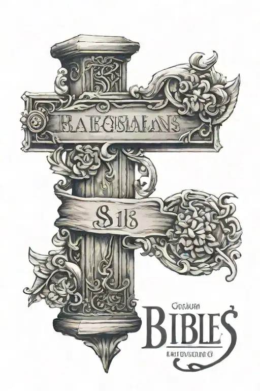 bible verse roman's 8:18 tattoo design idea