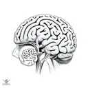 a brain falling apart but getting fixed later tattoo design idea