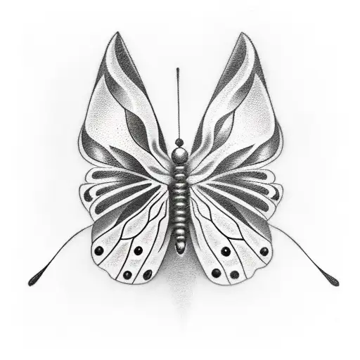 butterfly stubbed by swords tattoo design idea