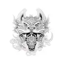 Foo Dog tattoo design idea