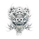 Foo Dog tattoo design idea