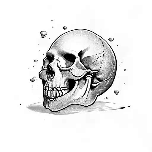 laughing skull tattoo design idea