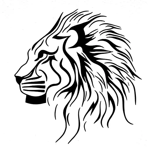 rey leon tattoo design idea