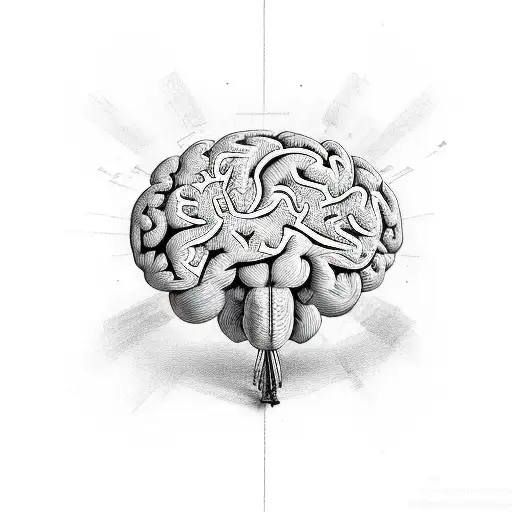 adhd brain addiction  tattoo design idea
