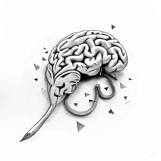 adhd brain  tattoo design idea
